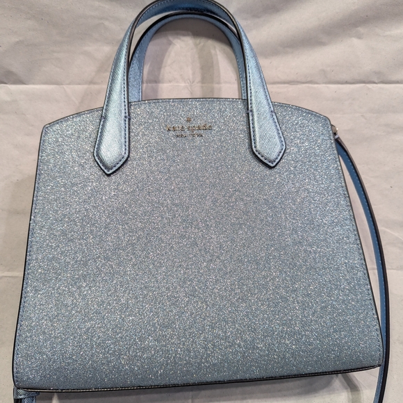 Kate Spade Blue Glitter Tinsel Satchel - Picture 1 of 4